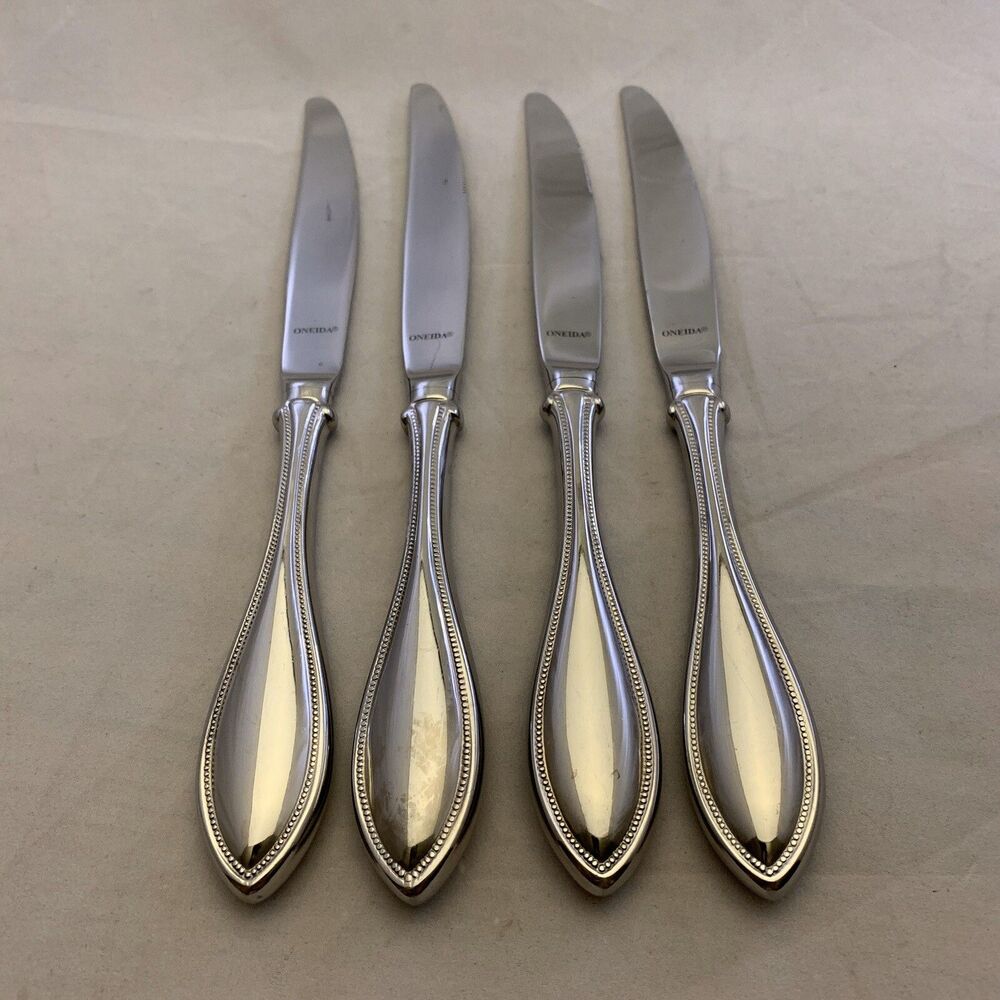 Oneida Arbor American Harmony Stainless Knives 4 Pieces Beaded Replacement